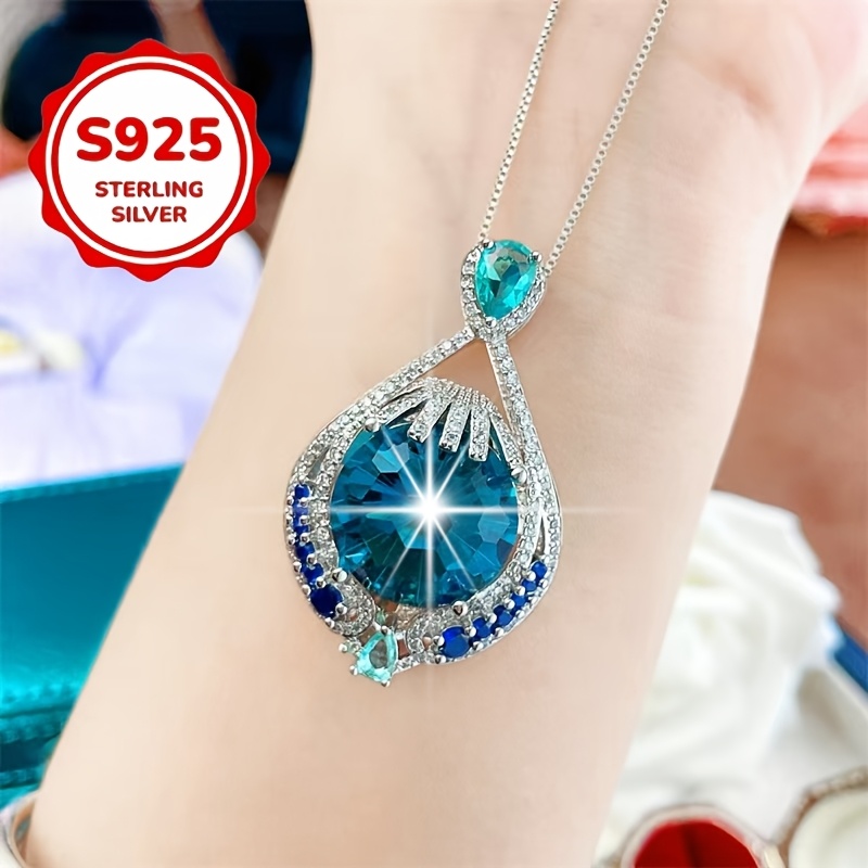 925 Silver Synthetic Zirconia Minimalistic Necklace